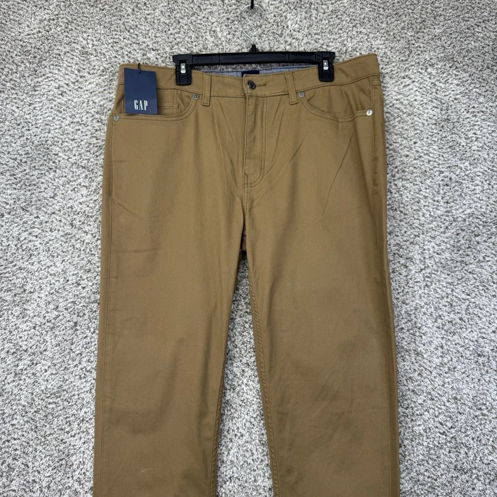 NEW Gap 5 Pocket Pants Men's Size 36x32 Maple Sugar Brown Slim Fit Classic Style
